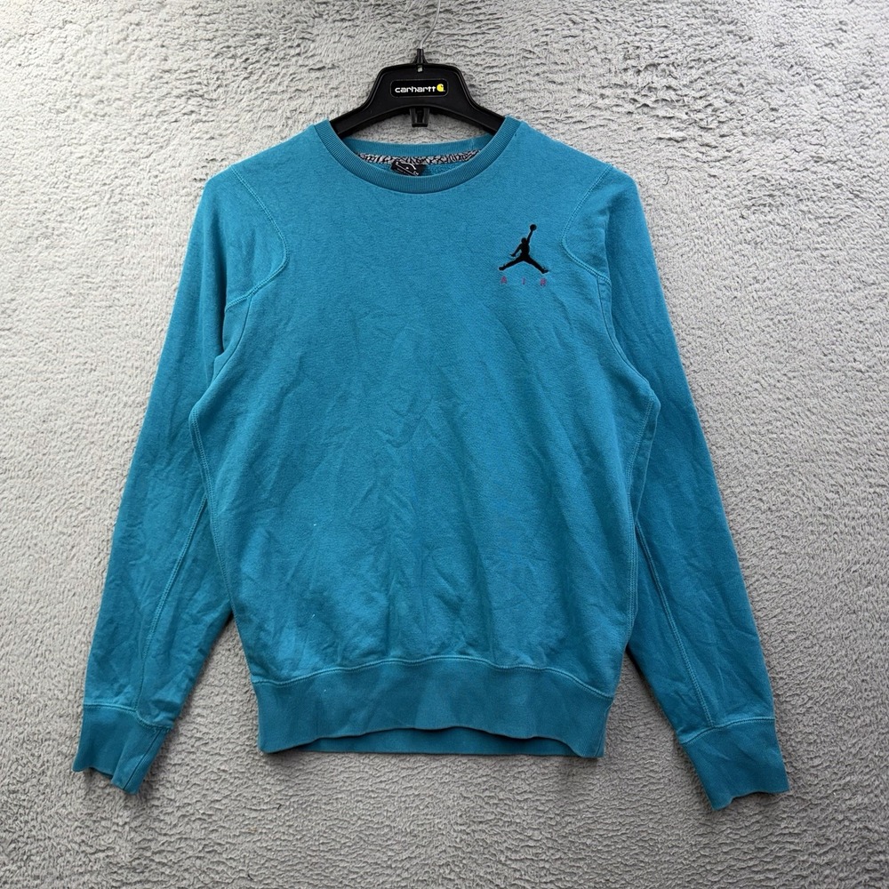 Nike Air Jordan Jumpman Men's Small Crewneck Sweatshirt Fleece Big Logo Black S